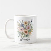 水彩ボヘミアン野草 コーヒーマグカップ (左)