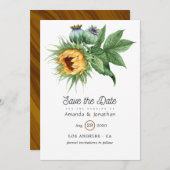 水彩ボヘ素朴ミアンひま結婚わり セーブザデート (正面/裏面)