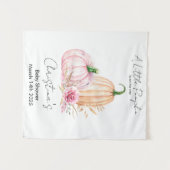 水彩ボホカボチャのバビシャワー タペストリー (正面(横))