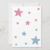 水彩ボホジェンダーが青いピンクを明かす 招待状 (裏面)