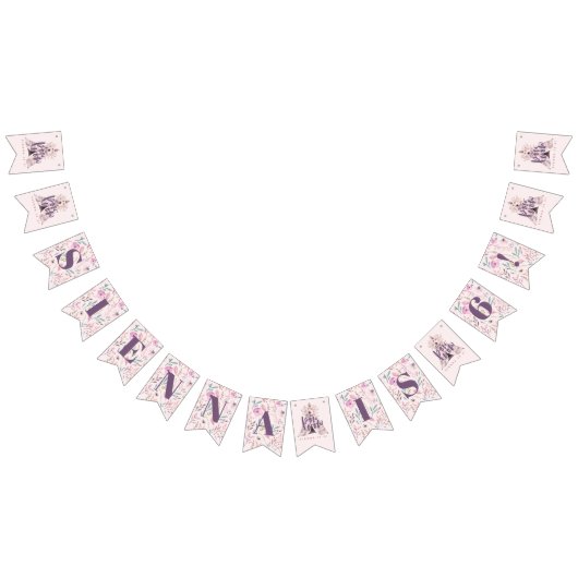 水彩ボホテペの誕生パーティーバンティング バンティングフラッグ (全)