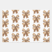 水彩ボホバッファロープレイド&バーラップ弓 ラッピングペーパーシート (正面3)