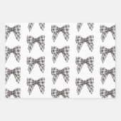 水彩ボホバッファロープレイド&バーラップ弓 ラッピングペーパーシート (正面2)