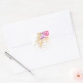 水彩ボホパンパスグラス、のライブラリのために スクエアシール (封筒)