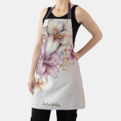 水彩ボホピンクエレガント花スタイリッシュ エプロン (インサイチュ)