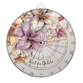 水彩ボホピンクエレガント花スタイリッシュ ダーツボード