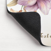 水彩ボホピンクエレガント花スタイリッシュ マウスパッド (コーナー)