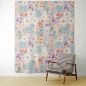 水彩ボホピンクフローラ タペストリー (インサイチュ)