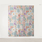 水彩ボホピンクフローラ タペストリー (正面)