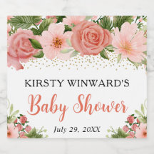 水彩ボホピンクローゼボホベビーシャワー