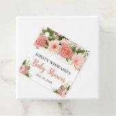 水彩ボホピンクローゼボホベビーシャワー フェイバータグ (インサイチュ)