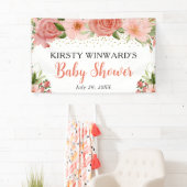水彩ボホピンクローゼボホベビーシャワー 横断幕 (インサイチュ)