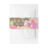 水彩ボホフラワーズ&バーラップモノグラム日付 招待状ベリーバンド (正面例)