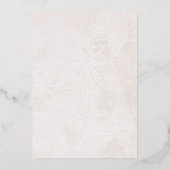 水彩ボホフラワーブラックnピンク結婚の金ゴールド 箔招待状 (裏面)