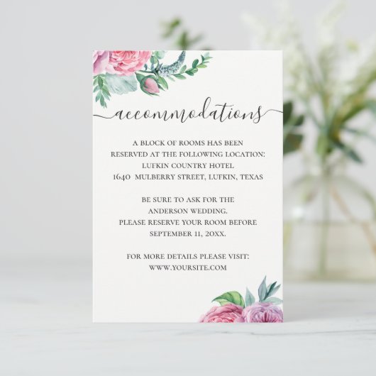 水彩ボホフローラ結婚宿泊施設QR エンクロージャーカード (スタンド正面)