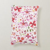 水彩ボホフローラ カラフル アクセントクッション (裏面(縦))