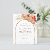 水彩ボホフローラ |結婚式招待状 (スタンド正面)