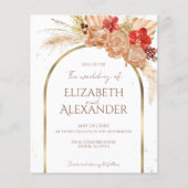 水彩ボホフローラ |結婚式招待状 (正面)