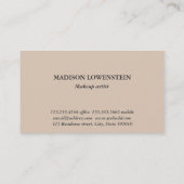 水彩ボホベージュバラ乾燥パーム葉ズ 名刺 (裏面)