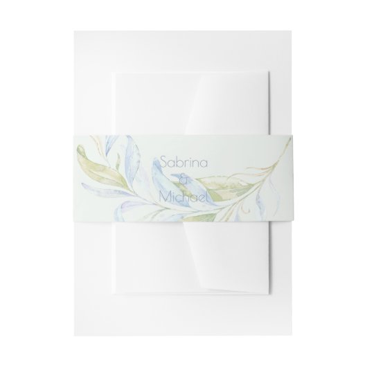 水彩ボホモダンリービーブランチ 招待状ベリーバンド (正面例)