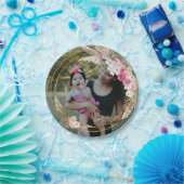 水彩ボホリースパーソナライズされた写真 ペーパープレート (パーティー)