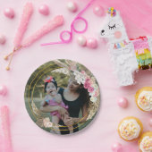 水彩ボホリースパーソナライズされた写真 ペーパープレート (パーティー)