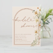 水彩ボホワイルドフラワーズブライダルシャワーインビタティ 招待状 (スタンド正面)