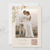 水彩ボホワイルドフラワーズブライダルシャワーインビタティ 招待状 (裏面)