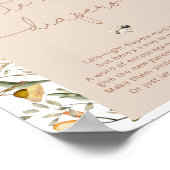 水彩ボホワイルドフラワー夜遅くおむつゲーム ポスター (角)