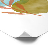 水彩ボホ抽象芸術シェイプ美術 ポスター (角)