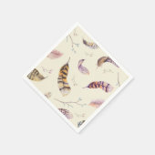 水彩ボホ自然羽素朴羽 スタンダードカクテルナプキン (角)