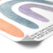 水彩ボホ虹の深夜おむつポスター ポスター (角)