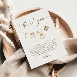 水彩ボホ赤ちゃん服ジェンダーが明らかにする サンキューカード