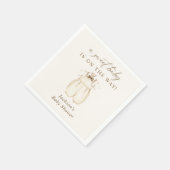 水彩ボホ赤ちゃん服ジェンダーが明らかにする スタンダードカクテルナプキン (角)