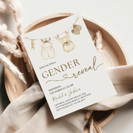 水彩ボホ赤ちゃん服ジェンダーが明らかにする 招待状