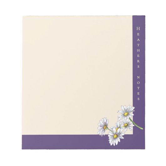 水彩ボホ フラワーデイジー クリスマス ギフト ノートパッド (正面)