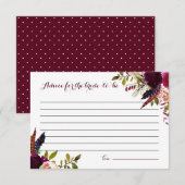 水彩ボホ フラワー オータム ブライドへのアドバイス アドバイスカード (正面/裏面)