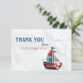 水彩ボートサンキューカード サンキューカード (スタンド正面)