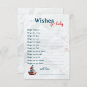 水彩ボートベビーウィッシュカード 出欠カード (正面/裏面)