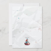 水彩ボート招待状 招待状 (裏面)