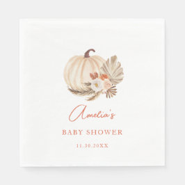 水彩ボーホパンパスグラスパンプキン スタンダードランチョンナプキン