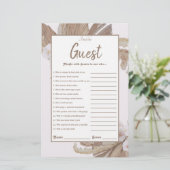 水彩ボーホパンパスグラスブライダルシャワーゲーム (スタンド正面)