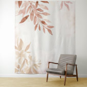 水彩ボーホーオータムリーフとブランチ タペストリー (インサイチュ)