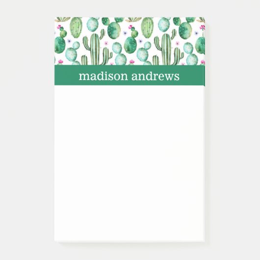 水彩ボーホーカッチ文様 ポストイット (正面)