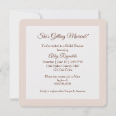 水彩ボーホーハイランドカウヘッドピースブライダル 招待状 (裏面)