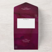 水彩ボーホー フラワー ウェディング オールインワン招待状 (外側)