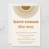 水彩ボーホー レトロ ハイカムズザサン オーダーメイド 招待状 (正面)