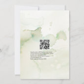 水彩ポインセチアとホリー結婚クリスマス 招待状 (裏面)