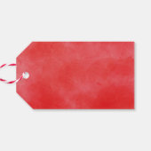 水彩ポインセチアクリスマスリースジョイ ギフトタグ (裏面横)