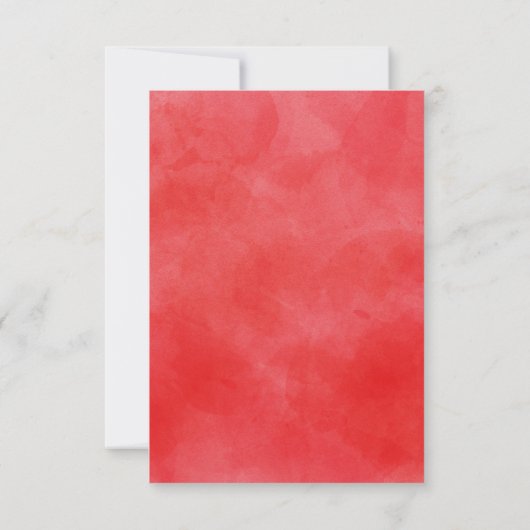 水彩ポインセチアクリスマスリースジョイ サンキューカード (裏面)